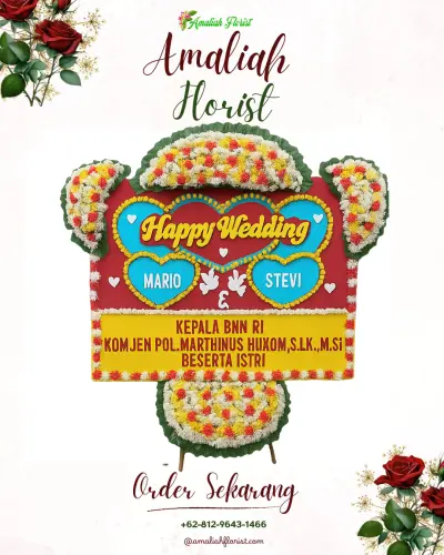 Karangan Papan Bunga Pernikahan di Hotel Indonesia Kempinski – Grand Ballroom